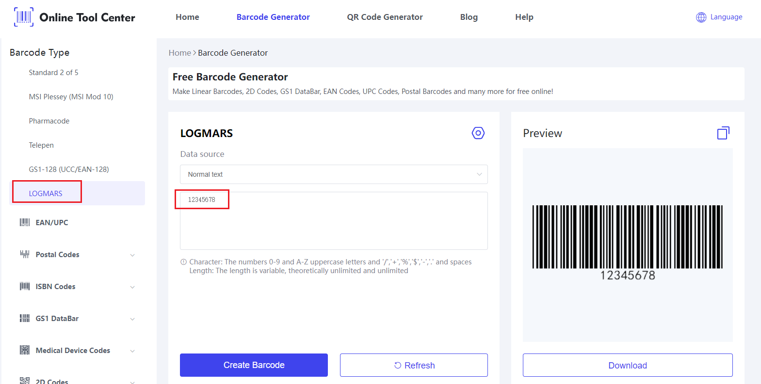 ליצור LOGMARS barcodes.png