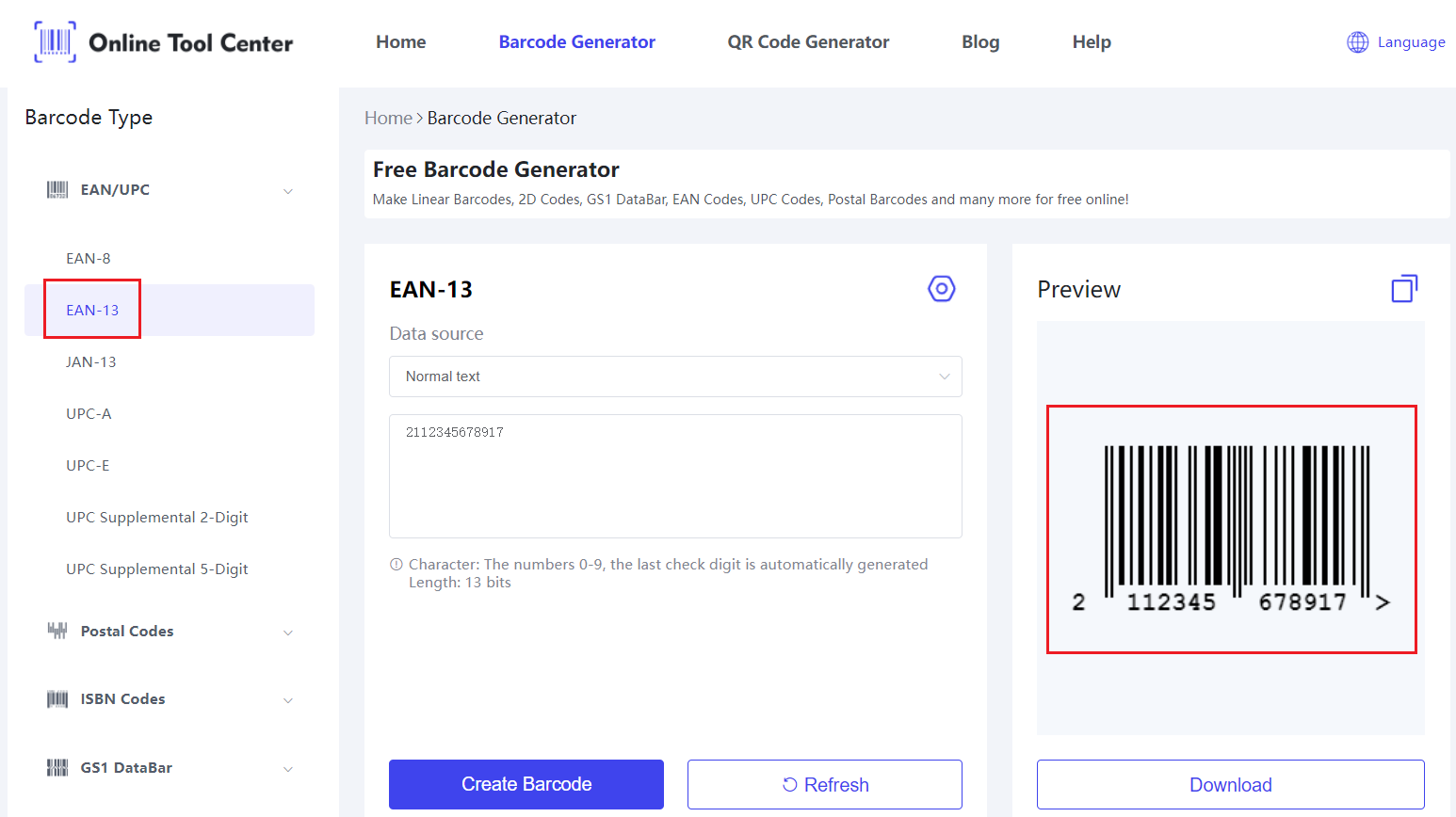 EAN 13 bar code generator.png