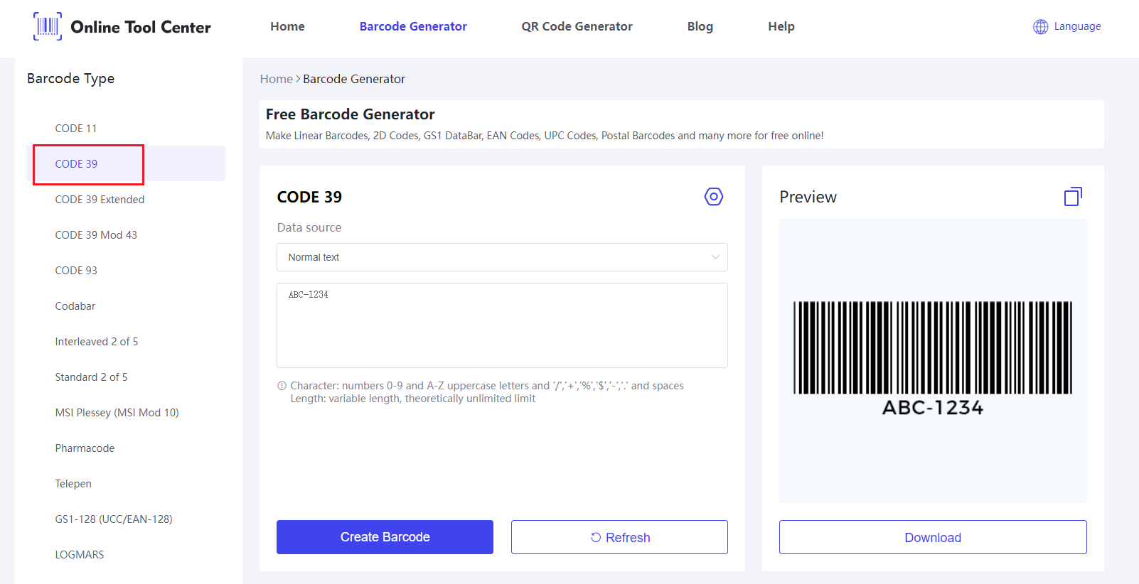 קוד 39 Barcode Generator.png