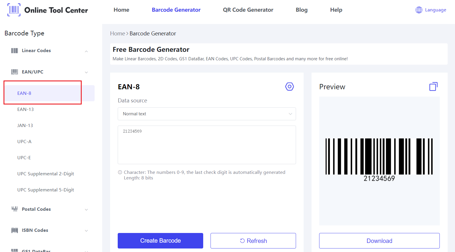 EAN 8 bar code generator.png