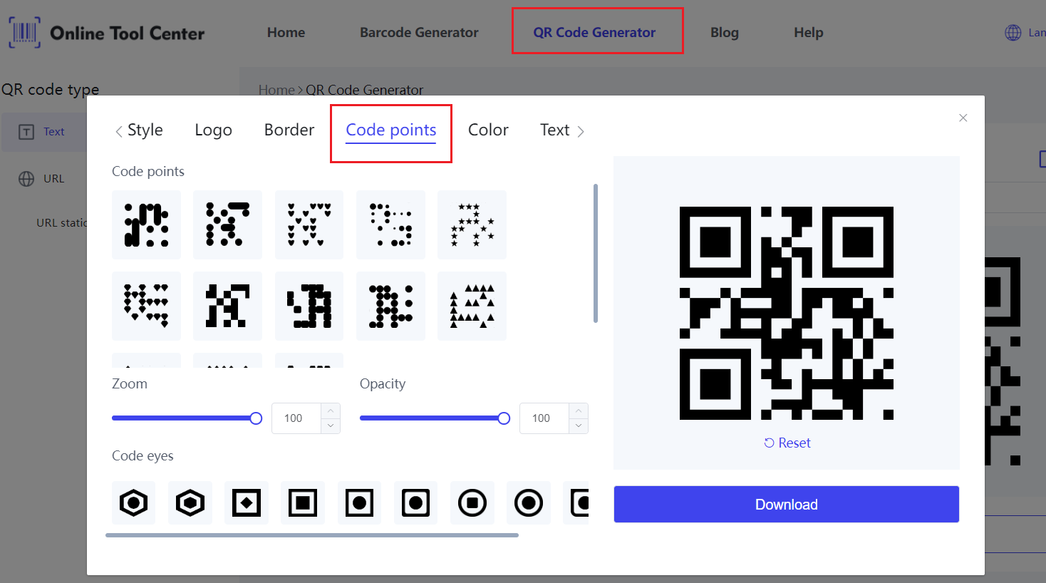 ליצור קודים QR עם Dots.png