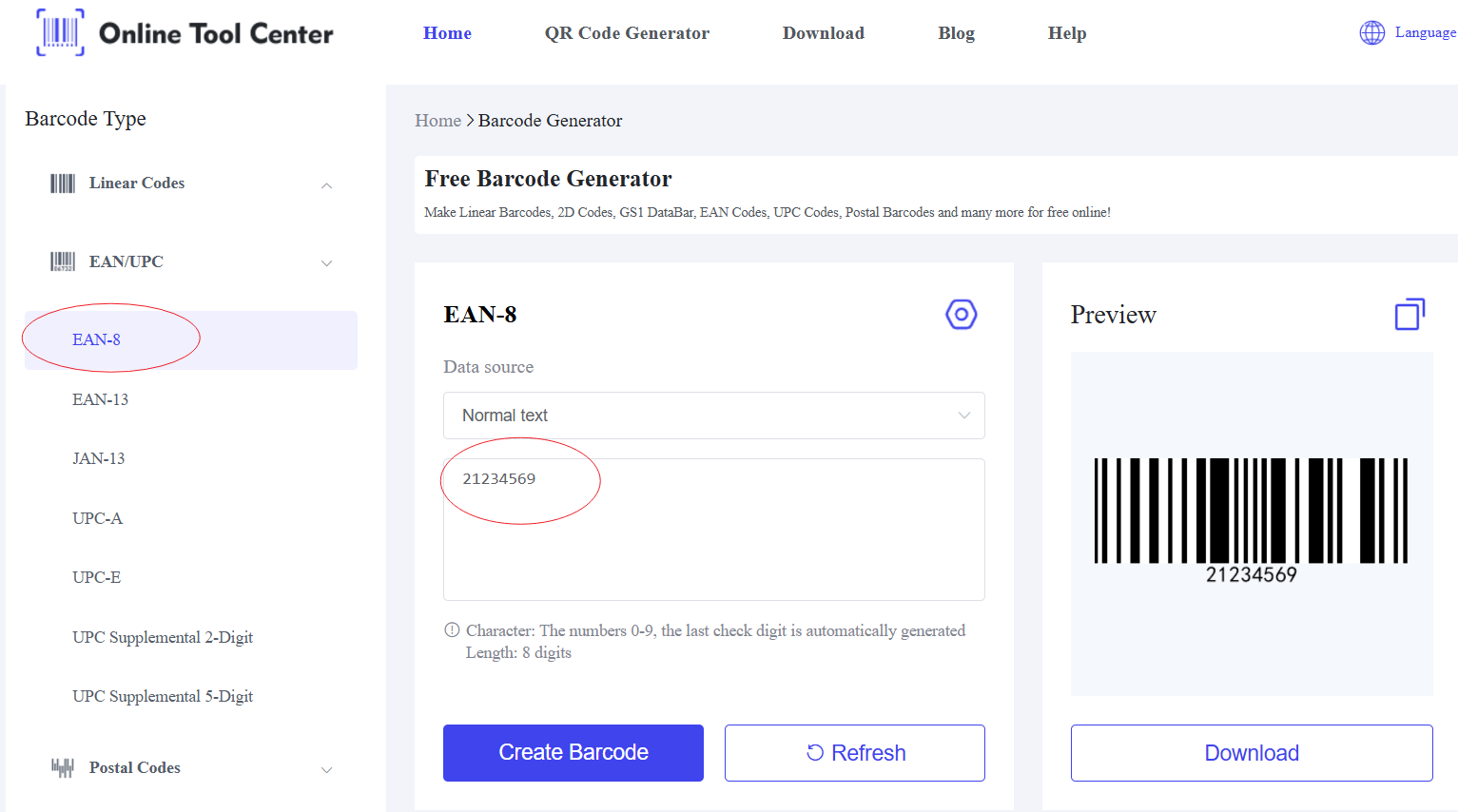 EAN 8 bar code generator.png