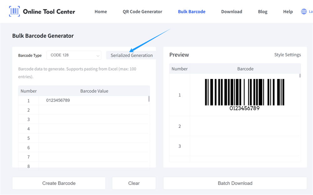 barcode generator by sequence גנרטור ברקוד לפי רצף