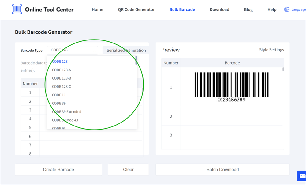 bulk barcode generator גנרטור ברקוד