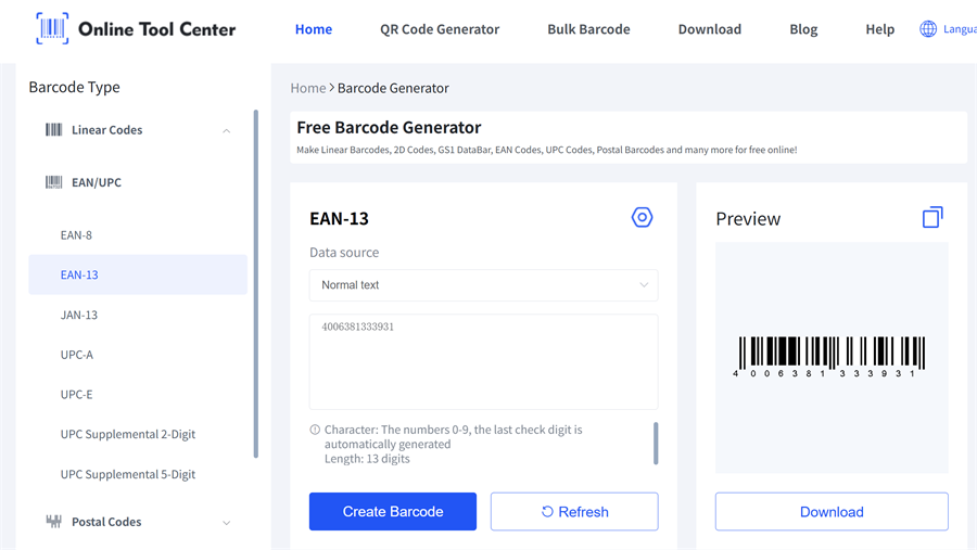 GTIN 13 ברקוד גינוריו