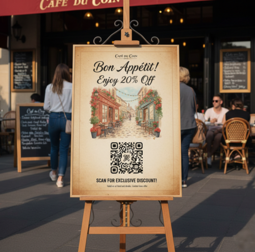 קידום מסעדה קוד QR