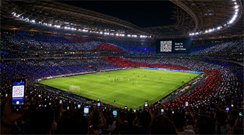 World Cup QR code light show קוד QR של גביע העולם