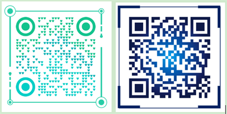 קוד QR עם מסגרות