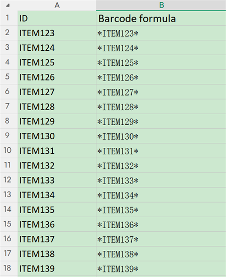 asset id excel זהות נכס excel