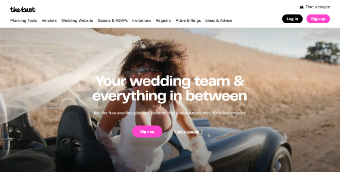 The Knot website אתר האינטרנט של Knot